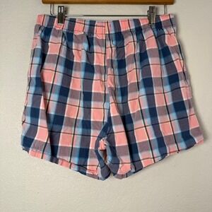 Old Navy Mens Plaid Boxer Shorts Casual Sleep Lounge Cotton Blend Medium